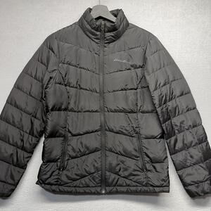 Eddie Bauer Jacket Womens Small Black EB650 Down Quilted Puffer Lightweight